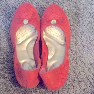 Size 9 Coral ballet flats